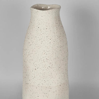Oneworld Collection decorative Tuba Ceramic Vase Tall White