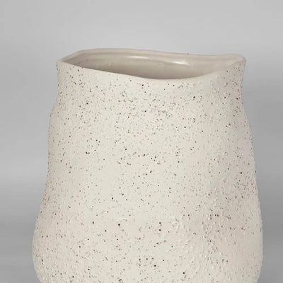 Oneworld Collection decorative Tuba Ceramic Vase Small White