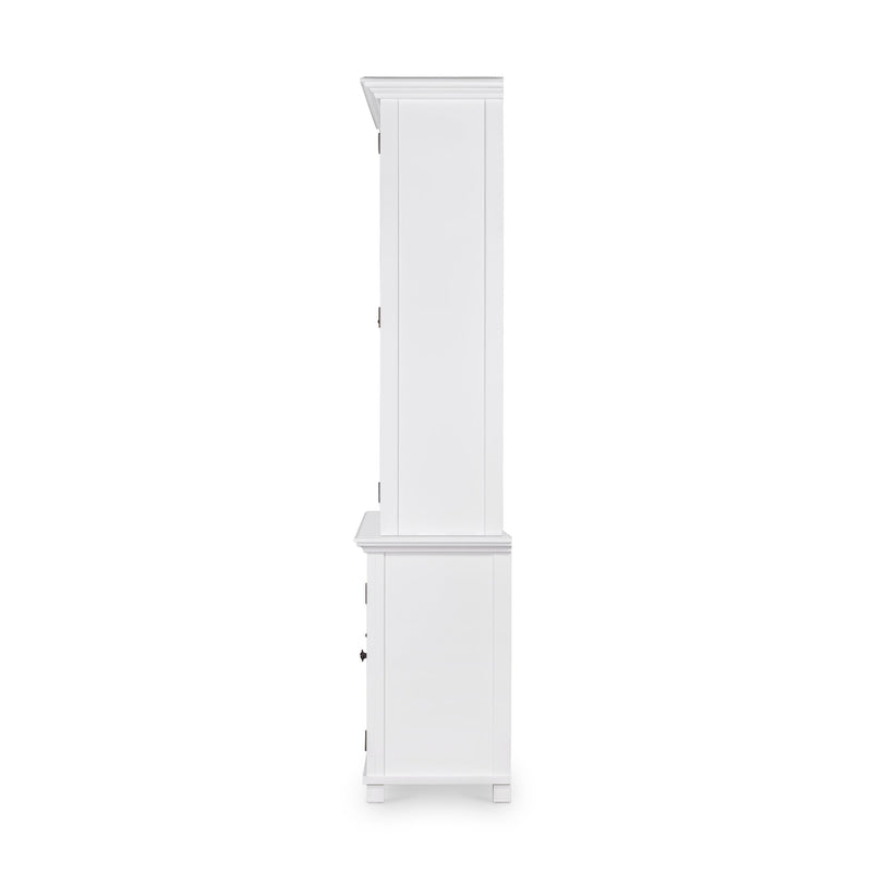 Oneworld Collection cabinets & shelves Sorrento White Tall Glass Door Cabinet