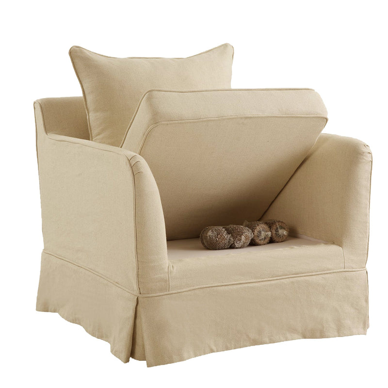 Oneworld Collection armchairs Armchair Slip Cover - Noosa Beige