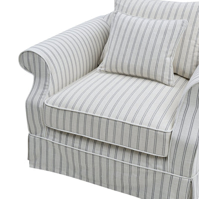 Oneworld Collection armchairs AVALON STONE STRIPE ARMCHAIR COVER