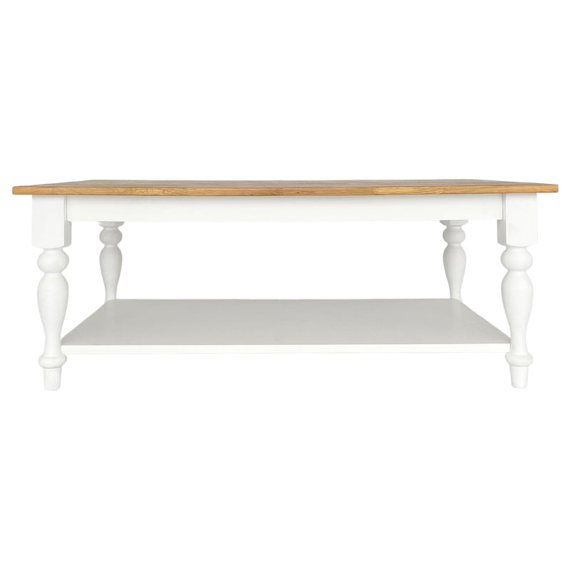 Oneworld Collection coffee tables & side tables Stradbroke Natural Oak and White Coffee Table