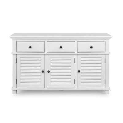 Oneworld Collection consoles & sideboards West Beach 3 Door Hamptons 145cm Buffet White