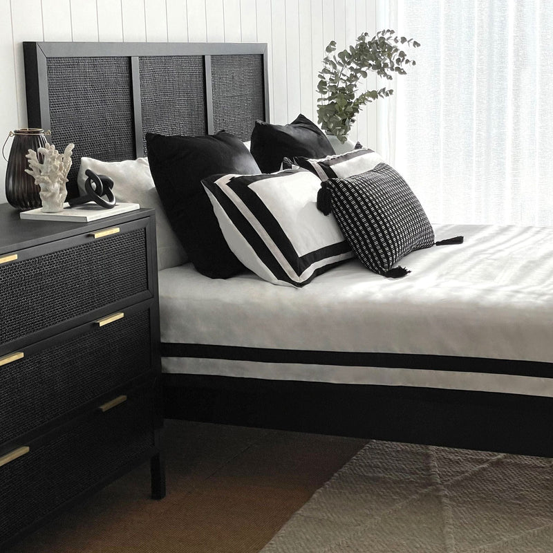 Latitude bedroom furniture Santorini Dresser 3 Door Black