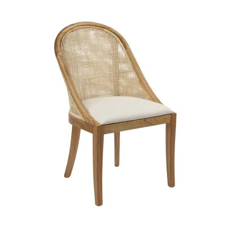 Oneworld Collection NZ Dining Chairs Abbey Natural Rattan and Timber Coastal Dining Chair