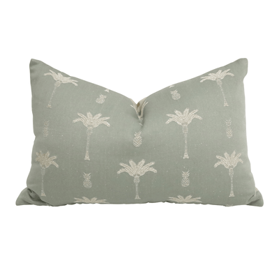 Robert Mark Limited CUSHIONS Palm Silk Viscose Cushion Light Sage 60cm x 40cm