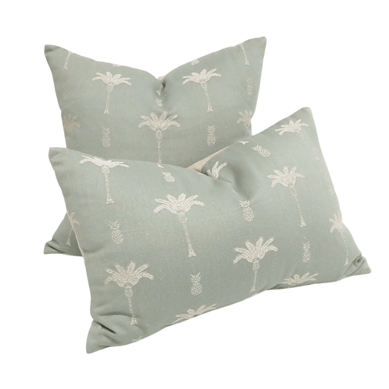 Robert Mark Limited CUSHIONS Palm Silk Viscose Cushion Light Sage 60cm x 40cm