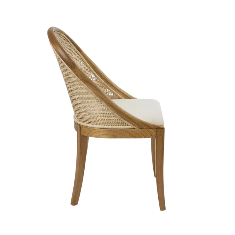 Oneworld Collection NZ Dining Chairs Abbey Natural Rattan and Timber Coastal Dining Chair