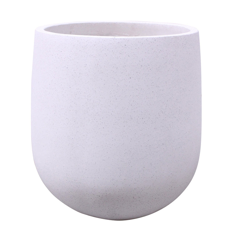 Robert Mark Limited Pots Oamaru White terrazzo Round Pot with White Stones - Extra Large