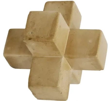 Robert Mark Limited Décor Travertine Look Deco Cross - Beige - 12cm