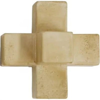 Robert Mark Limited Décor Travertine Look Deco Cross - Beige - 12cm