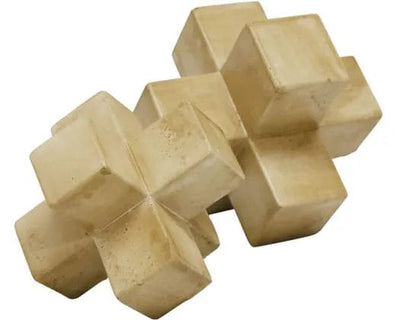 Robert Mark Limited Décor Travertine Look Deco Cross - Beige - 15cm