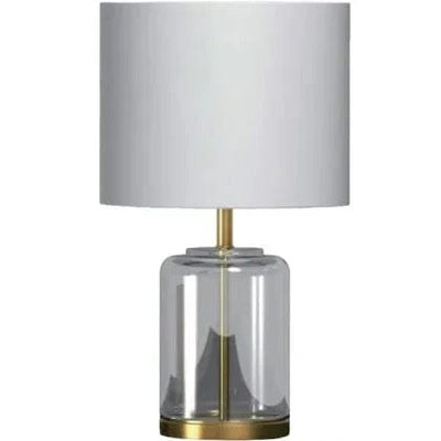 Robert Mark Limited Table Lamps Aubree Glass Table Lamp with White Shade