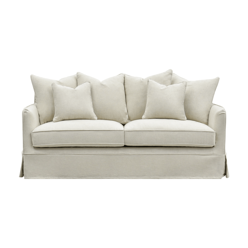 Oneworld Collection NZ Slip Covers Noosa Hamptons 2 Seat Sofa Ivory Slip Cover Only