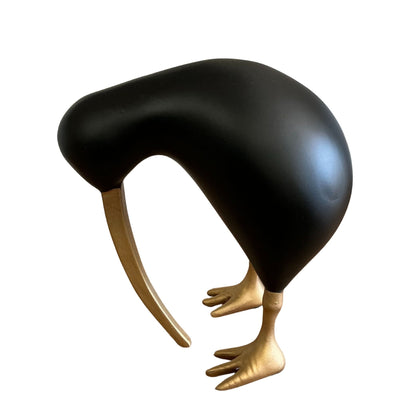 Oneworld Collection NZ Décor Kiwi Black and Gold Figurine