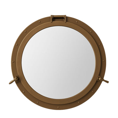 Oneworld Collection NZ Mirrors Round Aluminium Mirror - Brass Colour