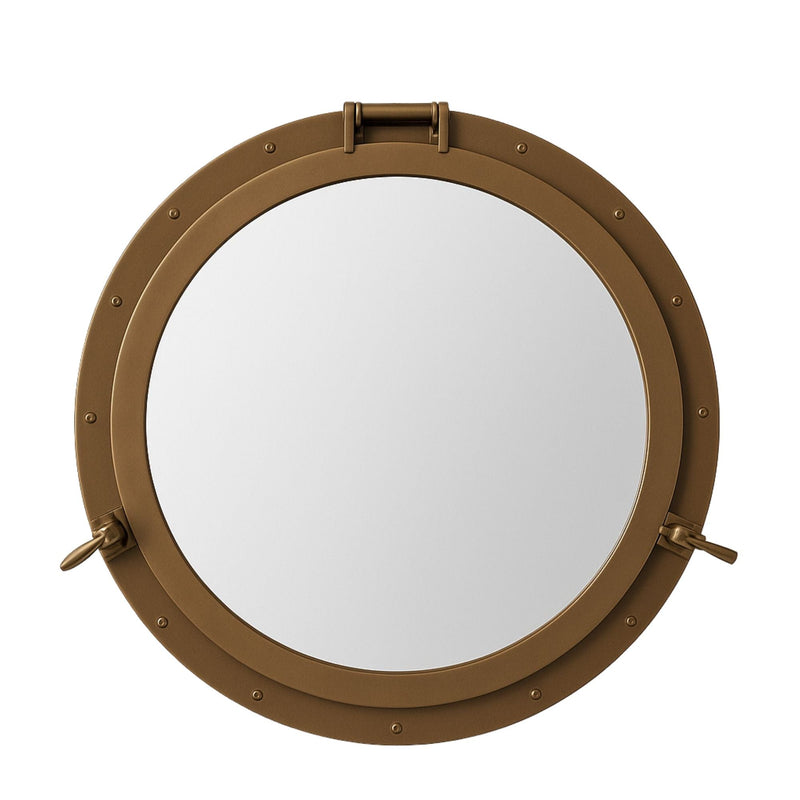 Oneworld Collection NZ Mirrors Round Aluminium Mirror - Brass Colour