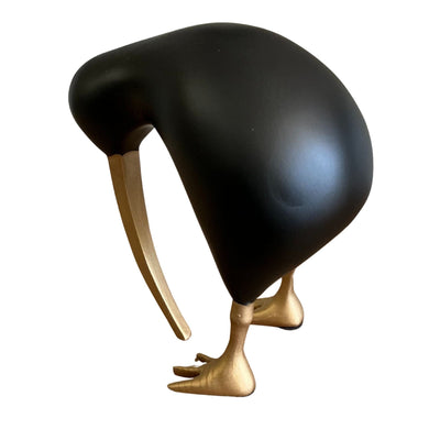 Oneworld Collection NZ Décor Kiwi Black and Gold Figurine