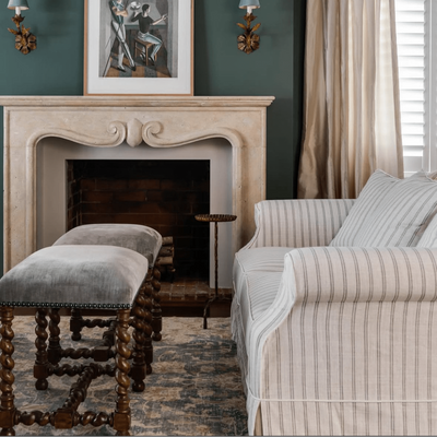 Oneworld Collection 2 Seat Avalon 2 Seat Sofa Stone Stripe