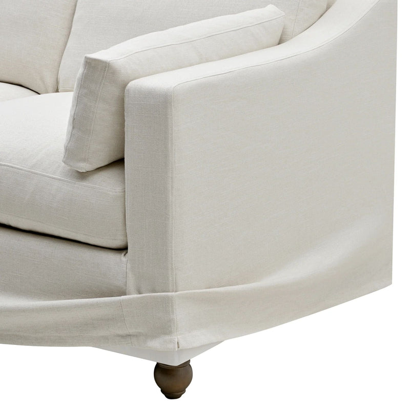 Oneworld Collection NZ Slip Covers Slip Cover Only - Clovelly 2 Seat Hamptons Sofa Ivory