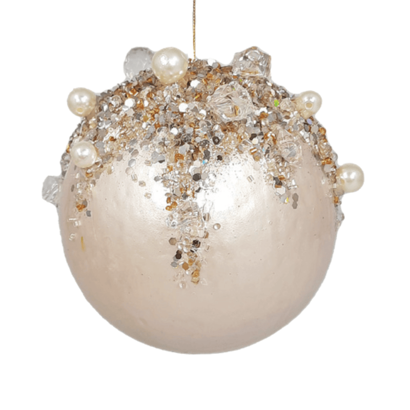 Alison Acquisitions Christmas Pearl Ball Christmas Decoration - 11.4cm