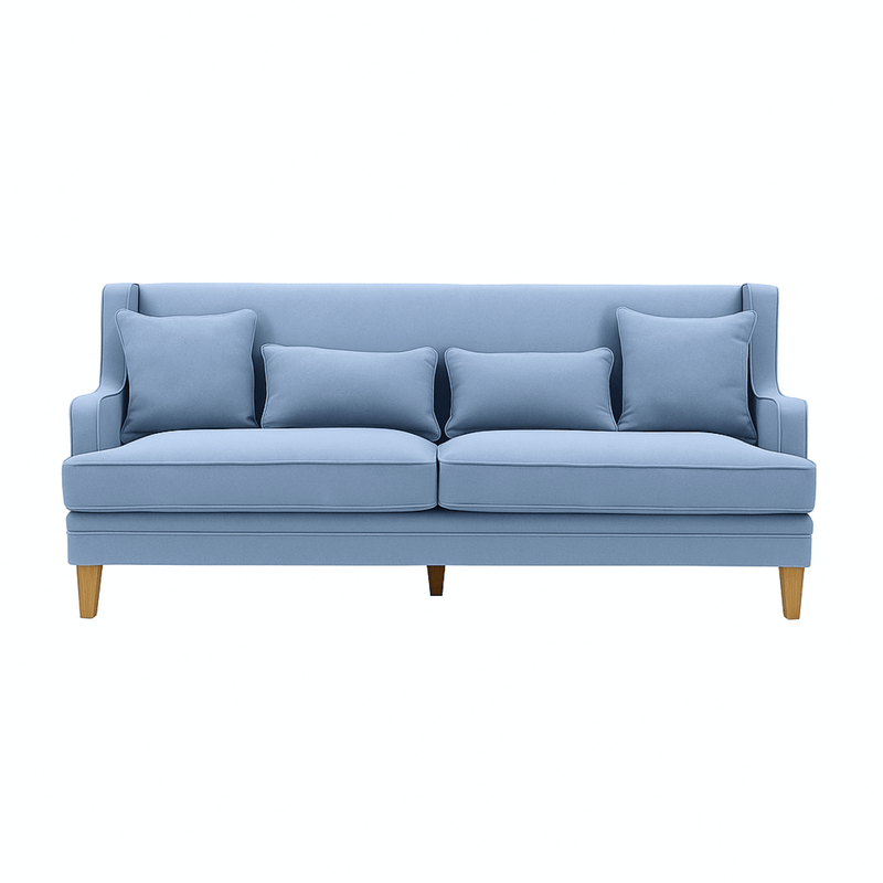 Oneworld Collection NZ 3 Seat Bondi Hamptons 3 Seat Sofa Slate Blue