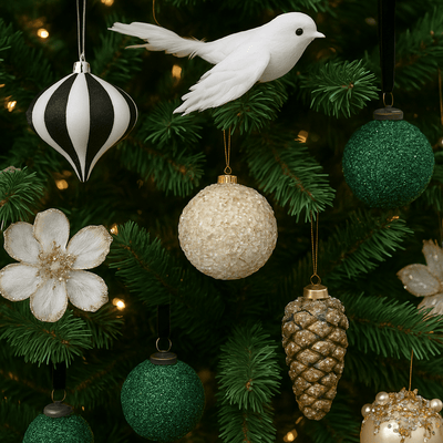 Alison Acquisitions Christmas Pearl Ball Christmas Decoration - 9.5cm