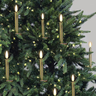 Mish/Stellar Haus Christmas Deluxe Gold Christmas Tree Candle Set 10 pieces