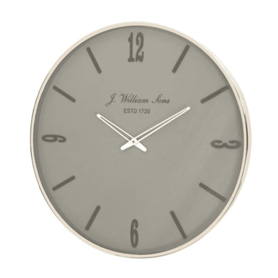 Oneworld Collection NZ Clocks J Williams & Sons Grey Round Wall Clock