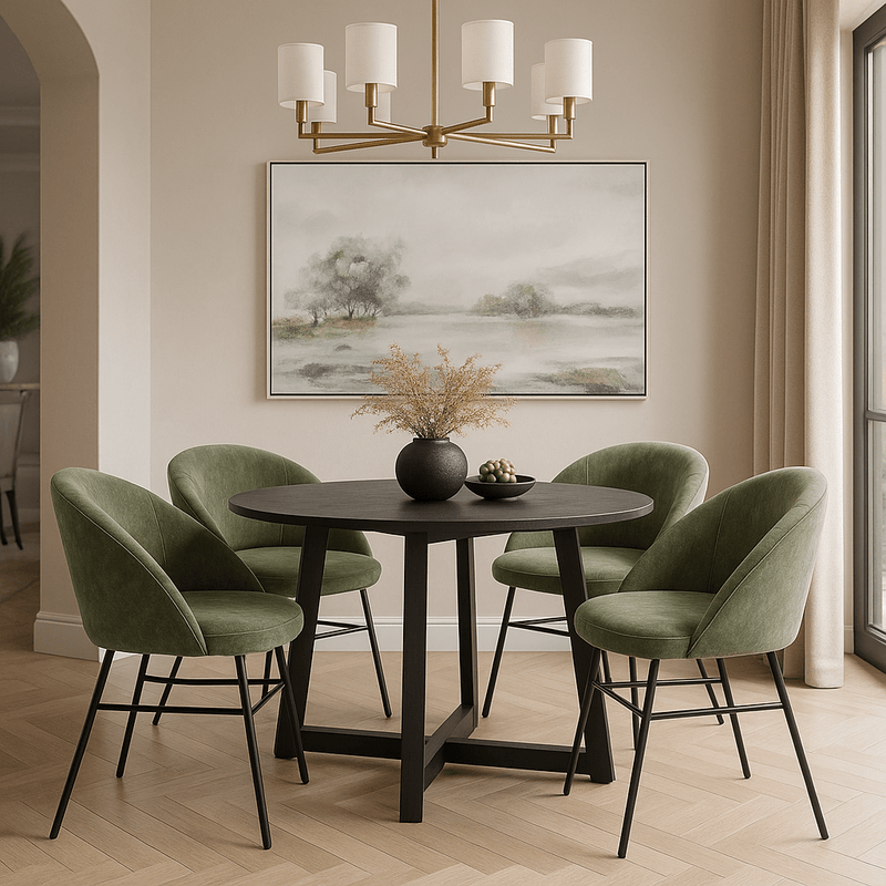 Robert Mark Limited Dining Chairs Sophia Sage Green and Black Dining Chair