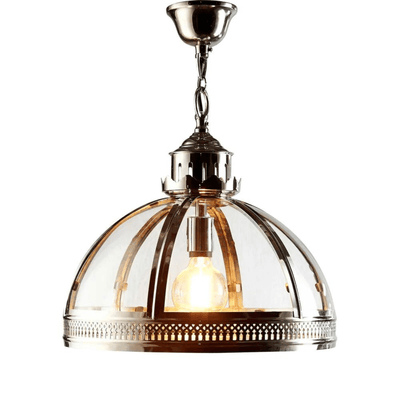 Florabelle Living Lighting Gage Ceiling Pendant Small Shiny Nickel