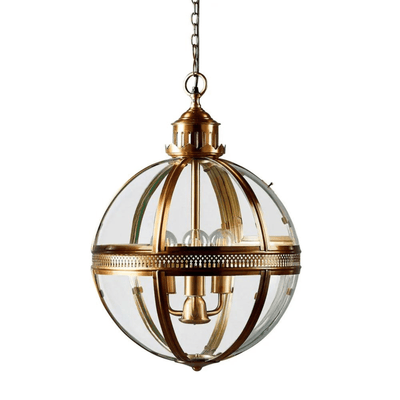 Florabelle Living Lighting Nash Ceiling Pendant Medium Antique Brass