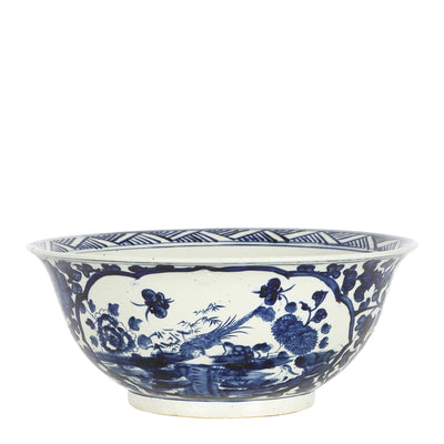 Florabelle Living Accessories Amez Blue & White Porcelain Bowl