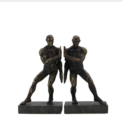 Florabelle Living Bookends Hercules Bronze Figurine Bookends