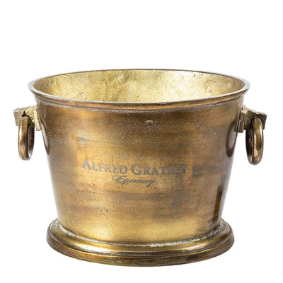 Florabelle Living Barware Jacque Oval Ice Bucket Brass
