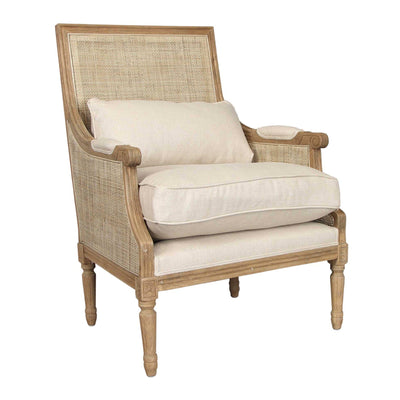 Florabelle Living Armchairs Keahi Oak Armchair W/ Beige Cushions