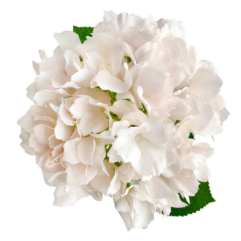Florabelle Living Florals Hailey Hydrangea Stem Soft Touch 50cm White Pink
