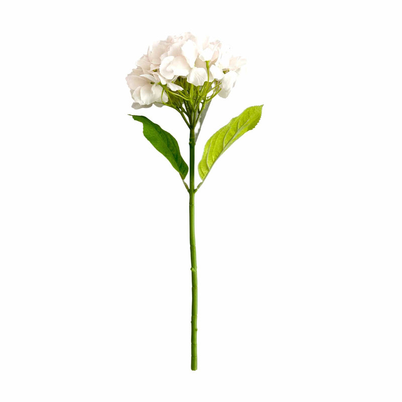 Florabelle Living Florals Hailey Hydrangea Stem Soft Touch 50cm White Pink