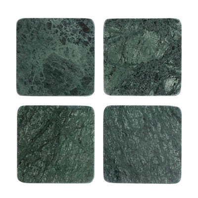 Florabelle Living Coasters River Marble Coaster Square Green Set of 4
