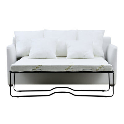 Florabelle Living Sofa Beds Noosa 2.5 Seat Sofa Bed Navy W/ White Piping