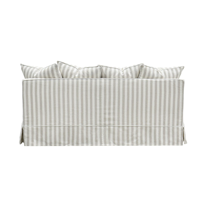 Oneworld Collection Slip Covers Slip Cover Only - Noosa 2 Seat Hamptons Sofa Natural Stripe