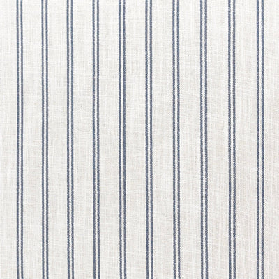 Oneworld Collection Ottomans Ottoman Slip Cover - Noosa Blue / White Pin Stripe Cover