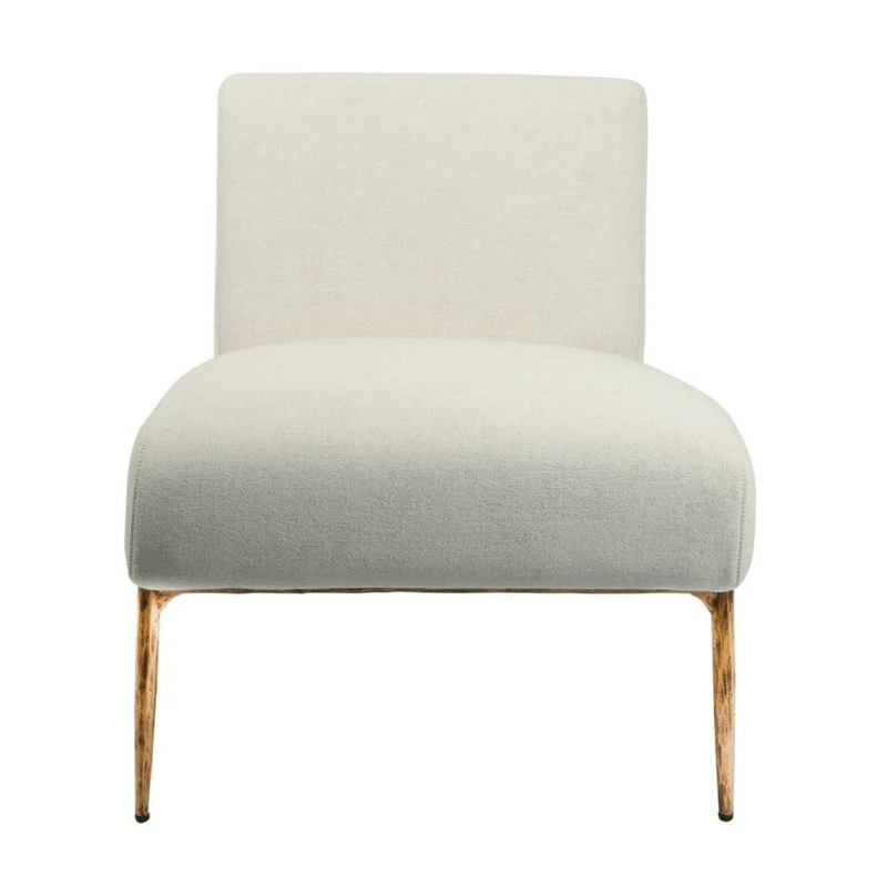 Florabelle Living Armchairs Leo Leisure Chair Gold in Natural Linen