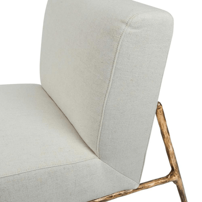Florabelle Living Armchairs Leo Leisure Chair Gold in Natural Linen