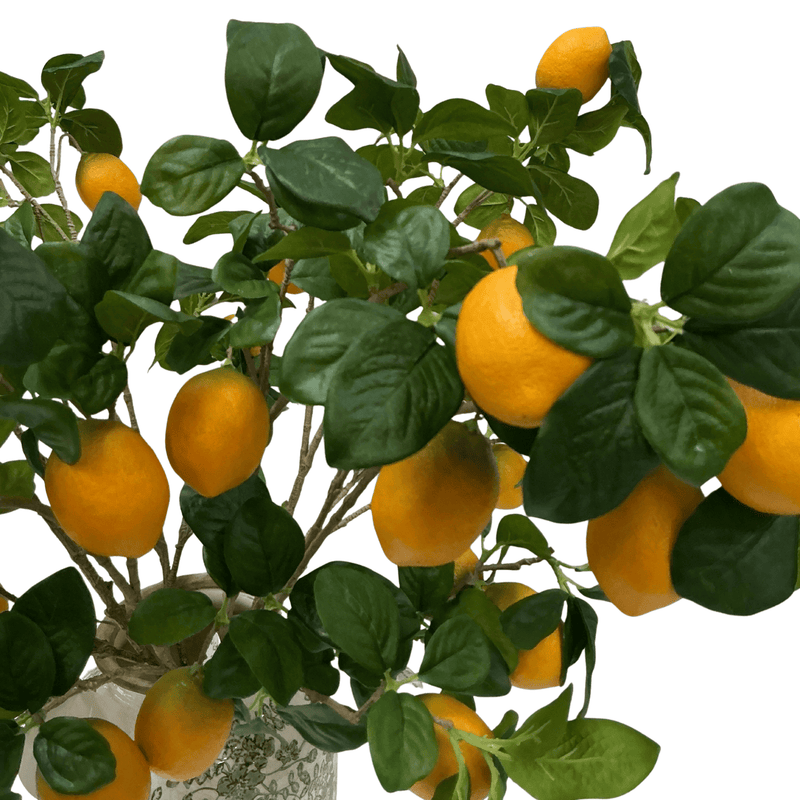 Oneworld Collection NZ Faux Plants Tall Lemon Branch Stem with Fruit