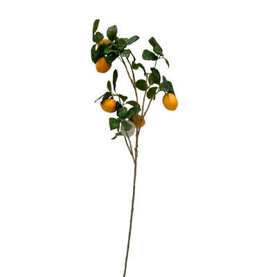 Oneworld Collection NZ Faux Plants Tall Lemon Branch Stem with Fruit