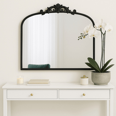 Florabelle Living Mirrors Marseille Mirror Black