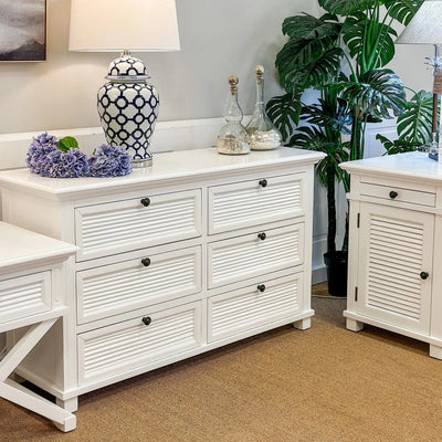 Oneworld Collection Dressers West Beach 6 Drawer Dresser White