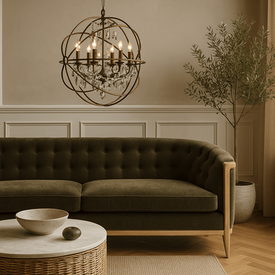 Florabelle Living Lighting Nova Chandelier Medium Rust