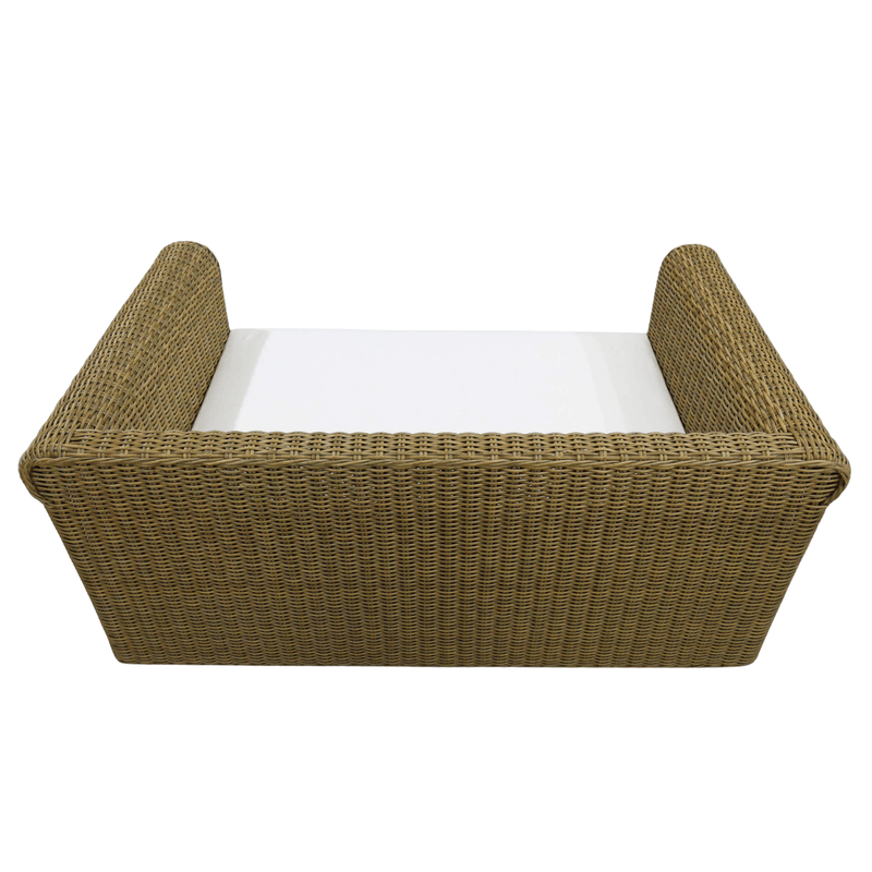 Oneworld Collection NZ outdoor Devonport Rattan Hamptons Outdoor 2 Seat Sofa